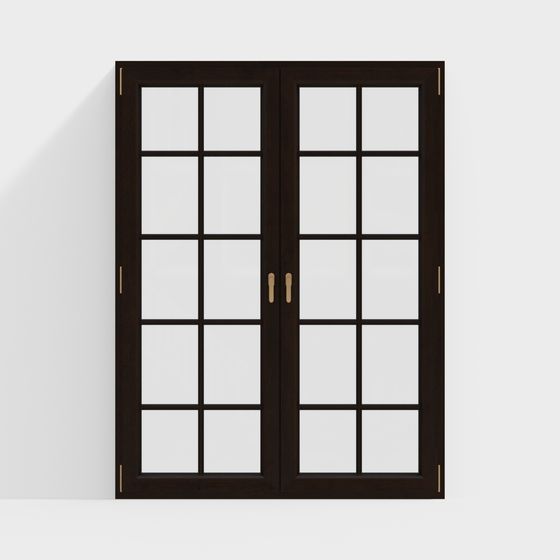 Modern French Door 3D model