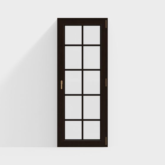 Wenge Glass Door 3D Model for Creative Projects