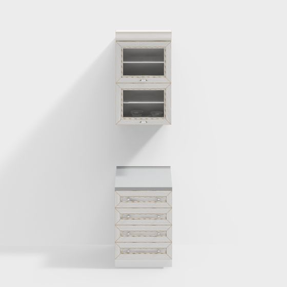 Charming Country Storage Cabinet 3D model