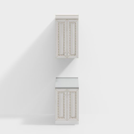 Elegant Vintage Cabinets 3D Model