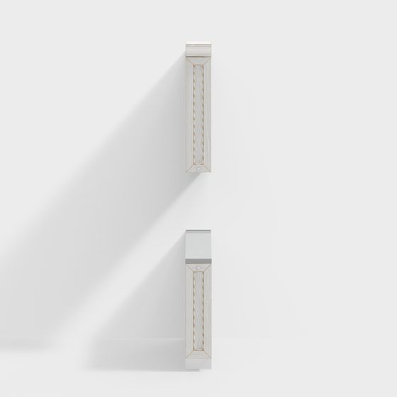 Elegant Wood Grain Column 3D Model