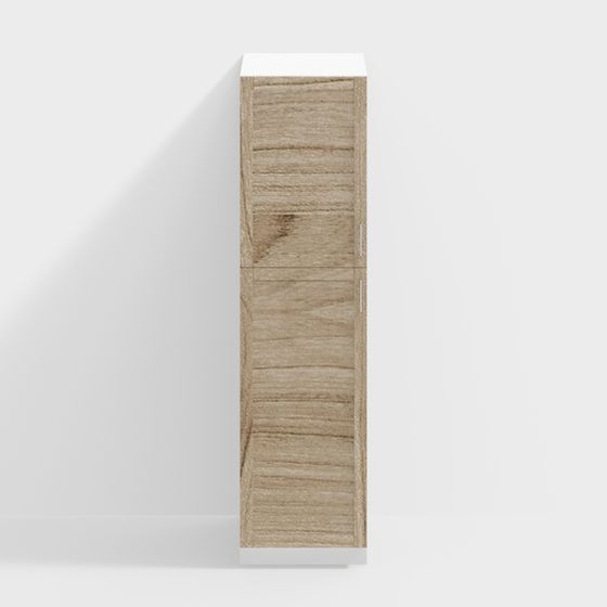 Wood Grain Storage Cabinet 3D model