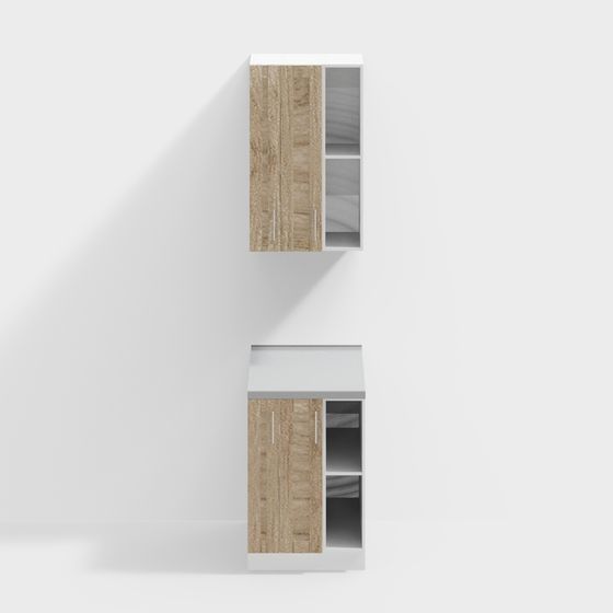 Urban Storage Cabinets 3D model for Modern Spaces