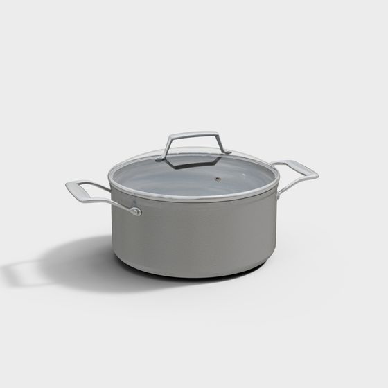 Elegant Minimalist Cookware 3D model for Modern Kitchens