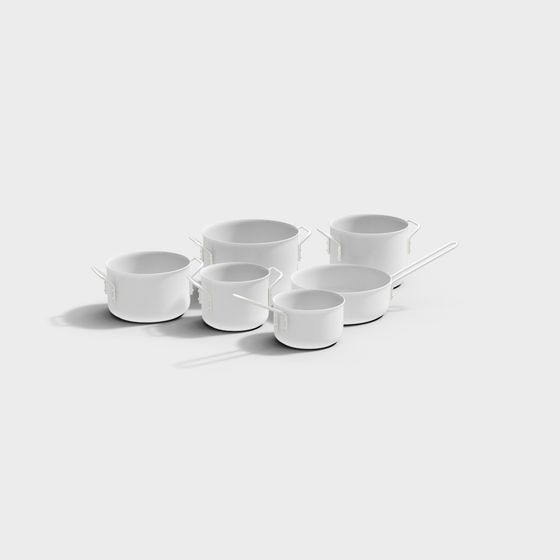 Minimalist Cooking Pots 3D model