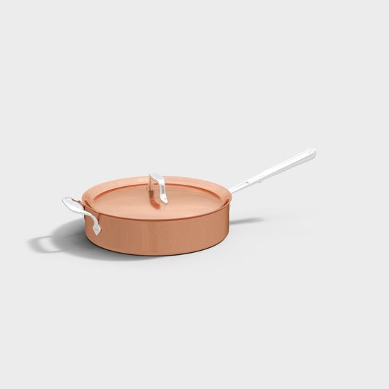 Unique Low-Poly Copper Pot 3D model