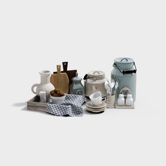 Rustic Kitchen Collection 3D model