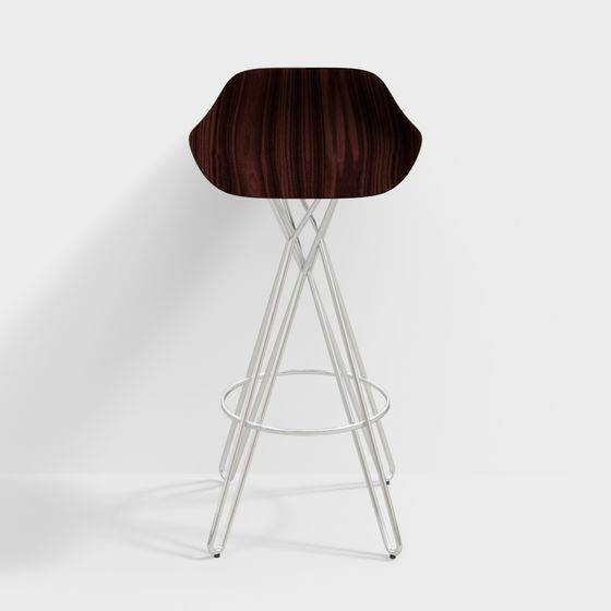 Elegant Bar Stool 3D Model for Modern Spaces