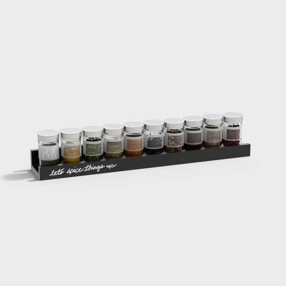 Stylish Spice Rack 3D model for Creative Projects