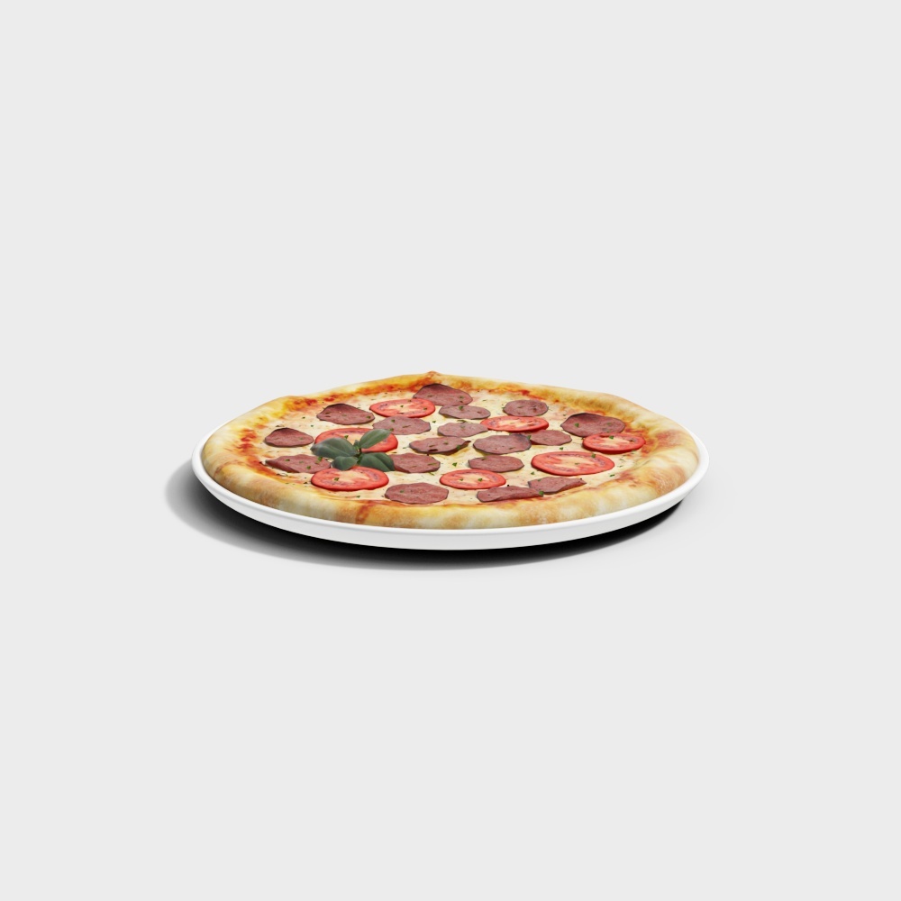 Low Poly Realistic Pizza 3D model