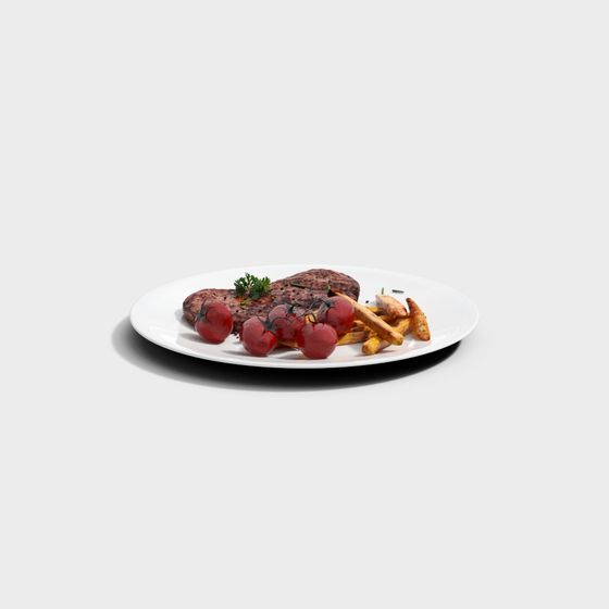 Steak and Fries 3D model