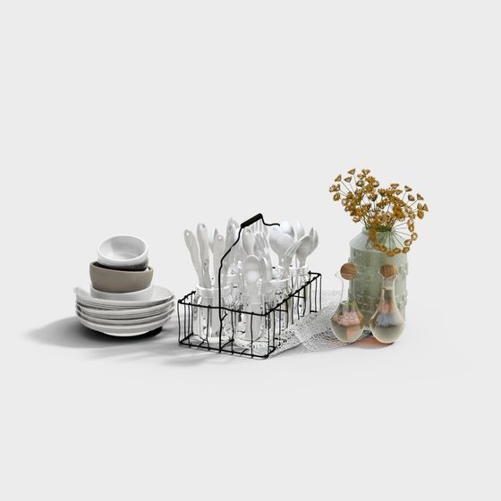 Chic Kitchen Essentials 3D model for Creative Spaces
