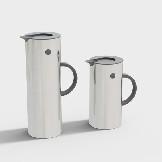 Stylish Stainless Steel Thermos 3D Model