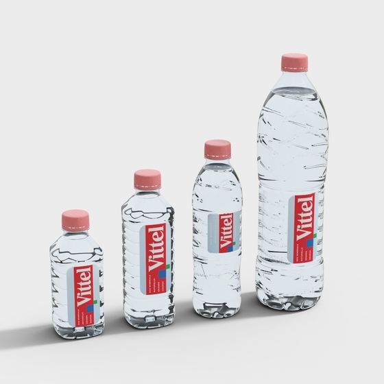 Vittel Mineral Water Bottle 3D model for Creative Projects
