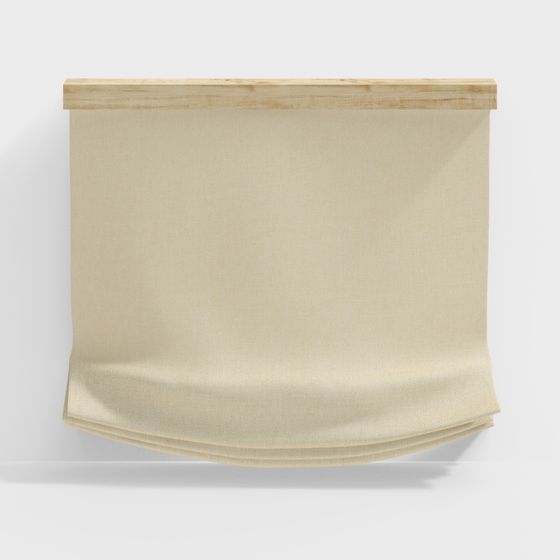 Elegant 3D Curtain Model for Contemporary Spaces