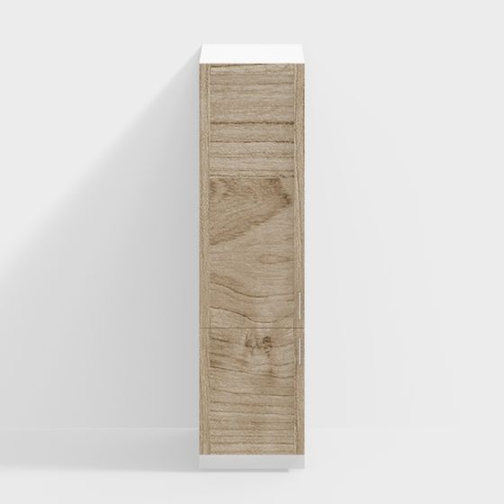 Wood Grain Storage Cabinet 3D model