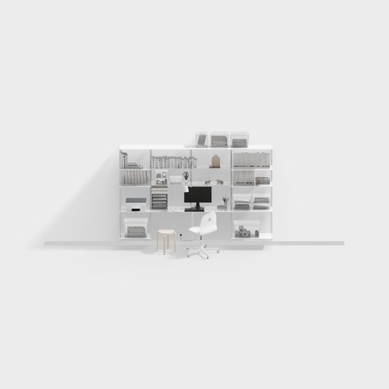 Minimalist Workspace 3D model