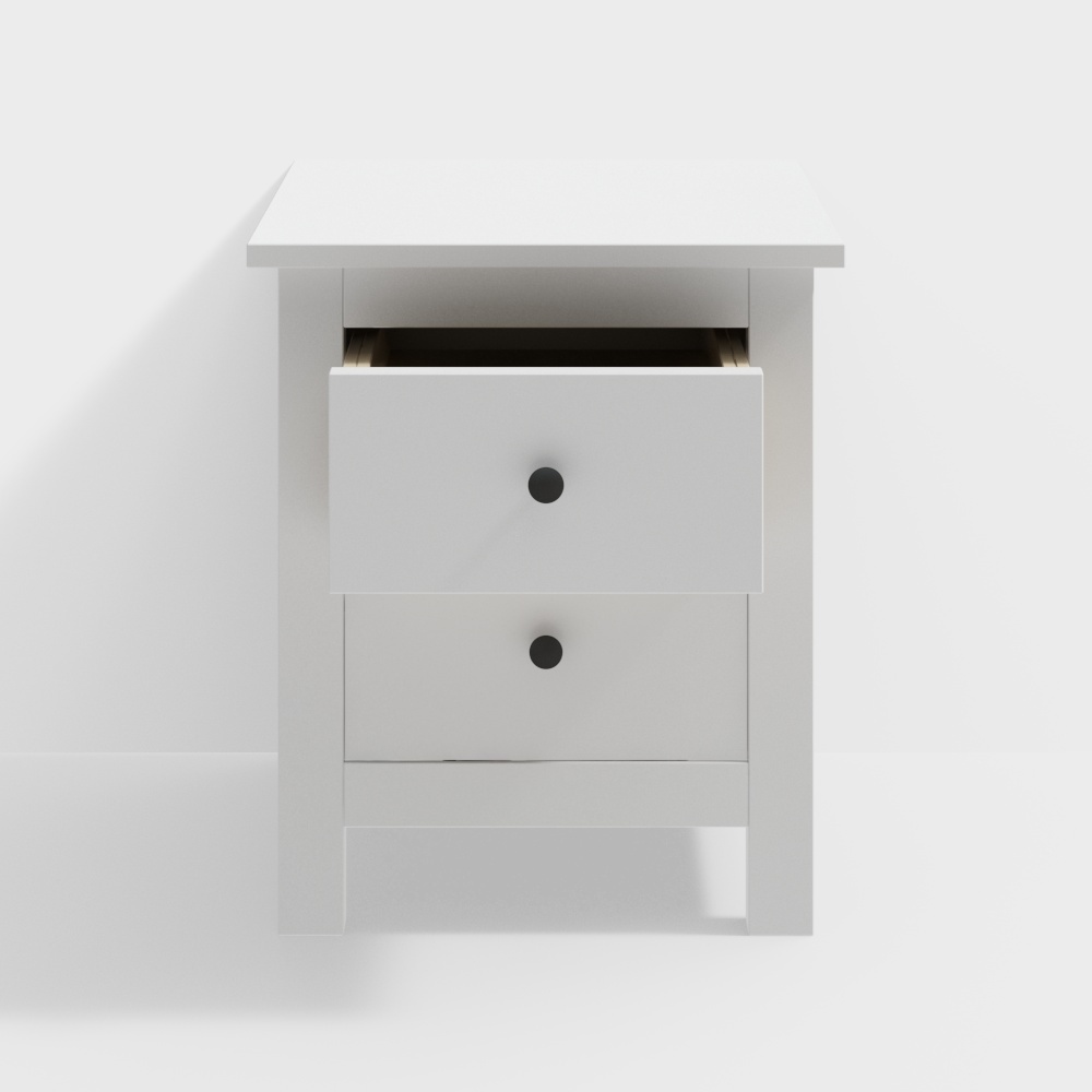 Bàn đầu giường trắng