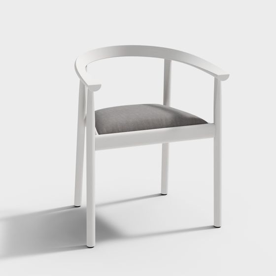 Minimalist 3D Chair Model for Modern Interiors