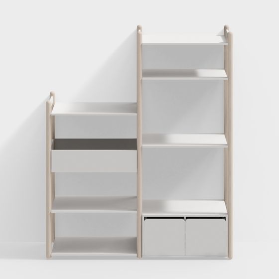 Contemporary Minimalist Bookshelf 3D model