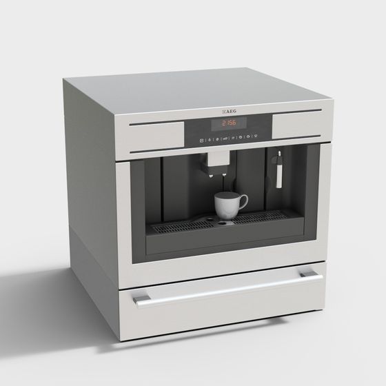 Stylish AEG Coffee Machine 3D model for Modern Spaces