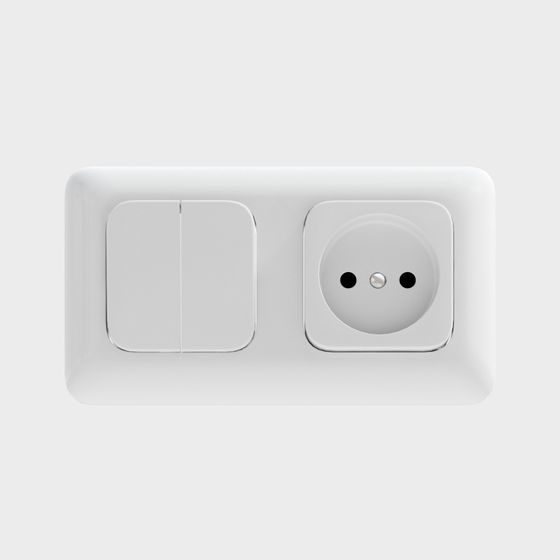 Minimalist Switch and Socket 3D model for Modern Spaces