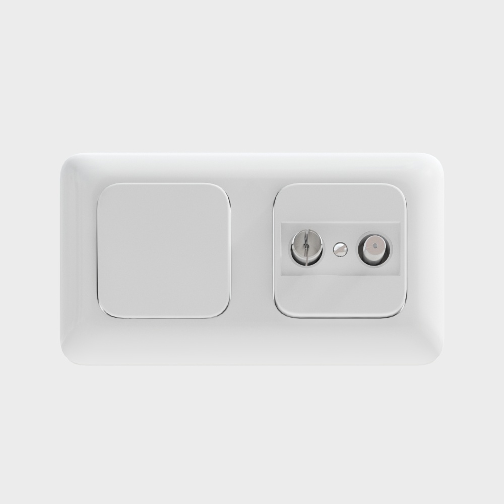Elegant Dual Socket 3D model for Modern Interiors