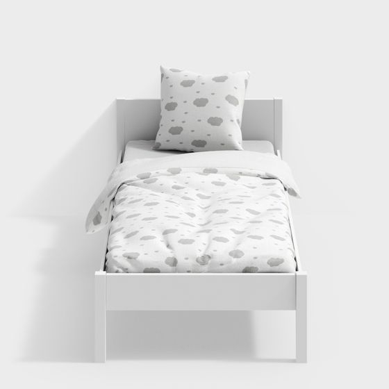 Dreamy Cloud Bed 3D model for Creative Spaces