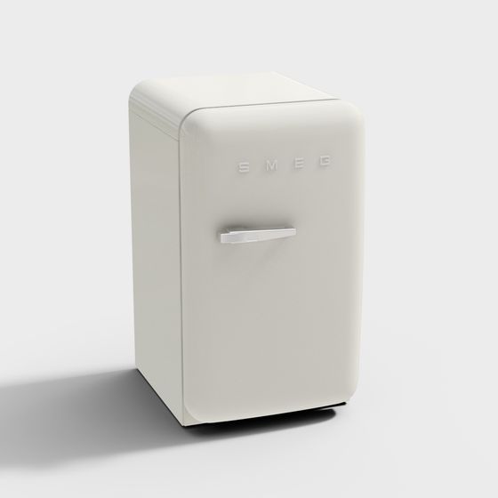 Classic SMEG Refrigerator 3D Model for Nostalgic Spaces