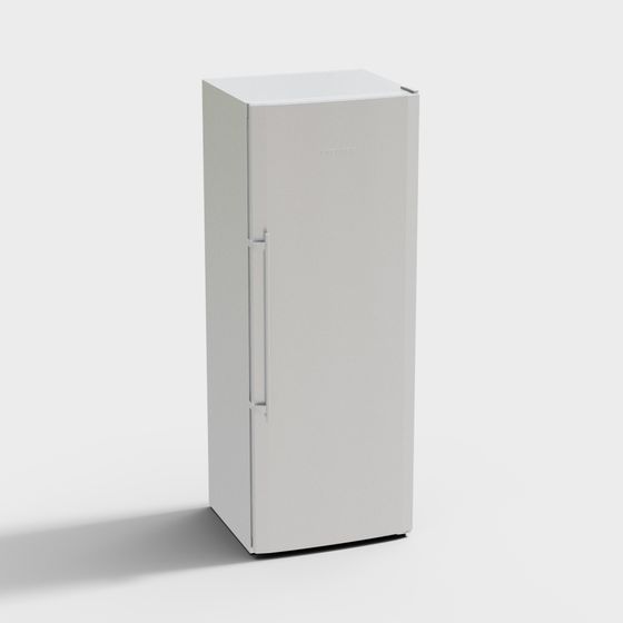 Sleek Low-Poly Refrigerator 3D model