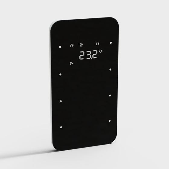 Stylish Smart Thermostat 3D model for Creative Projects