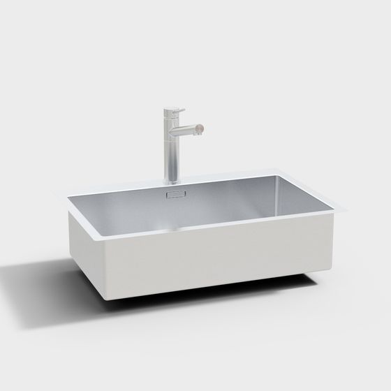 Sink Design Model Minimalist Kitchen Sink 3D model