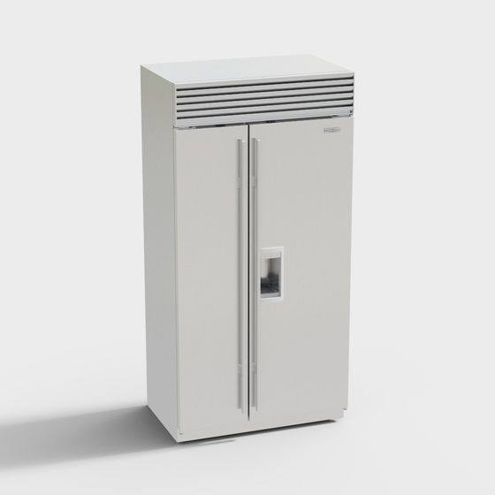 Sleek Low-Polygon Refrigerator 3D model