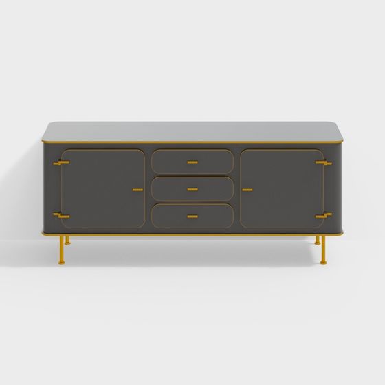 Urban Minimalist TV Cabinet 3D model