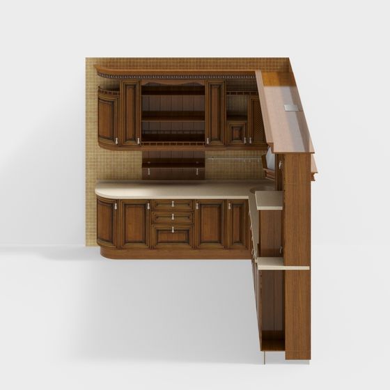 Vintage Kitchen Cabinet 3D model