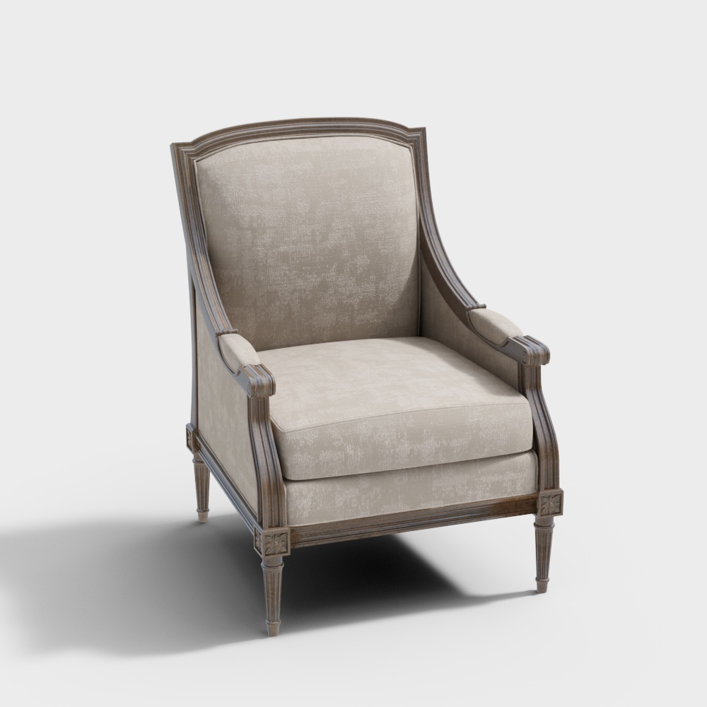 Classical trend fabric chair+brown-12