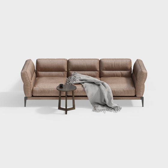 Cozy Corner Sofa 3D model for Modern Interiors