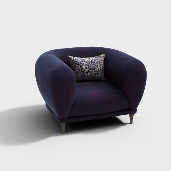 Elegant Retro-Modern Sofa 3D Model