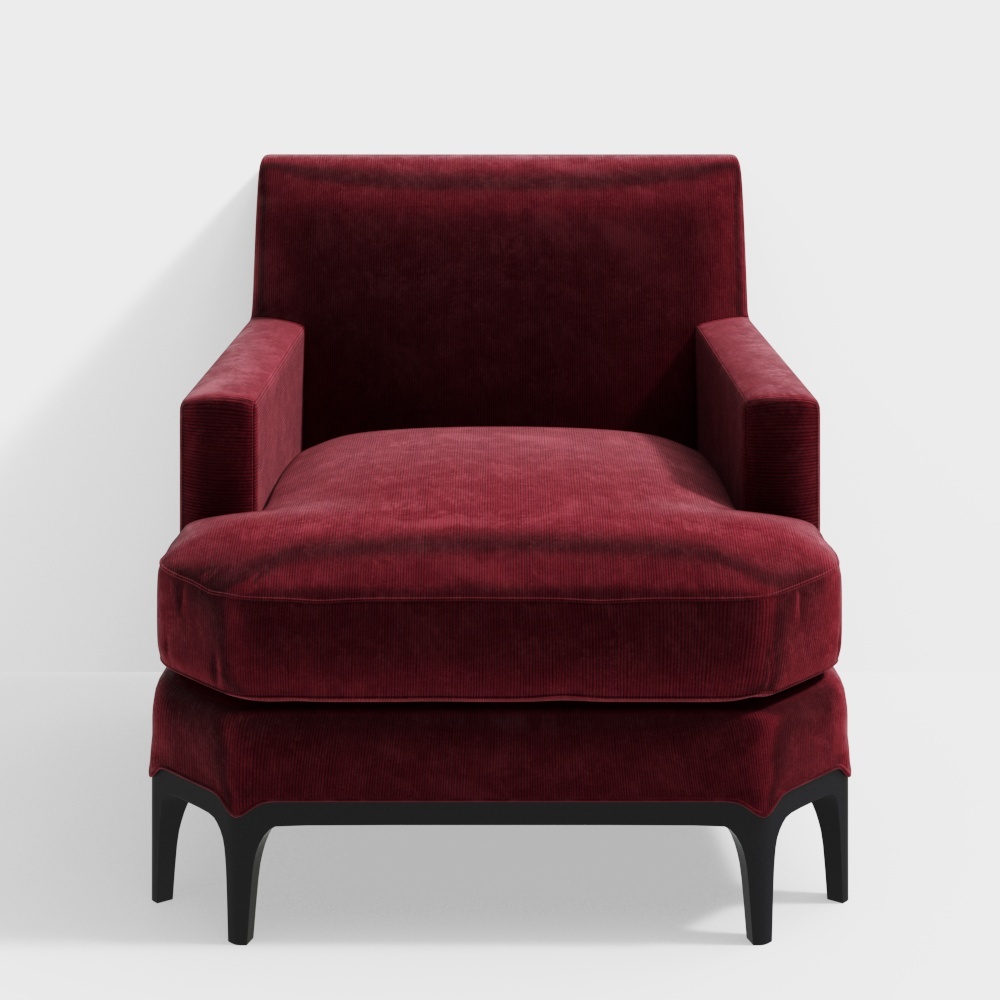 Classical trend fabric chair+red