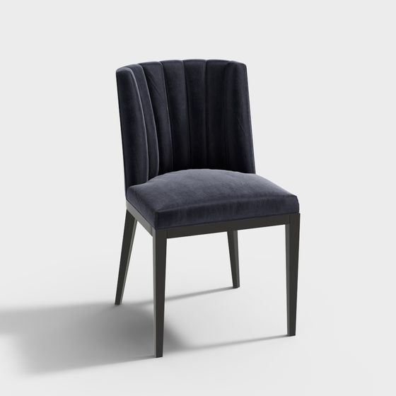 Velvet Elegance 3D model - Stylish Armchair Design