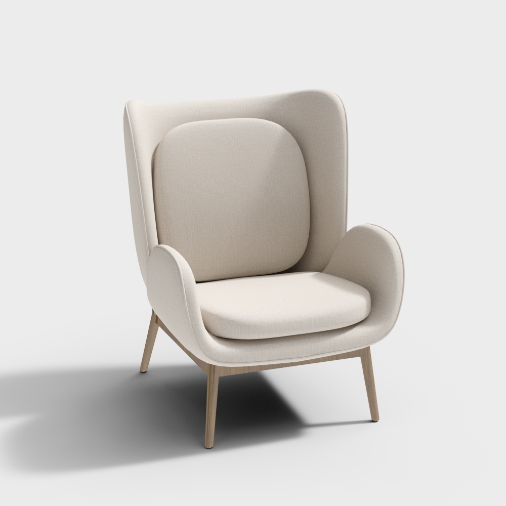 Cozy Wing Chair 3D model