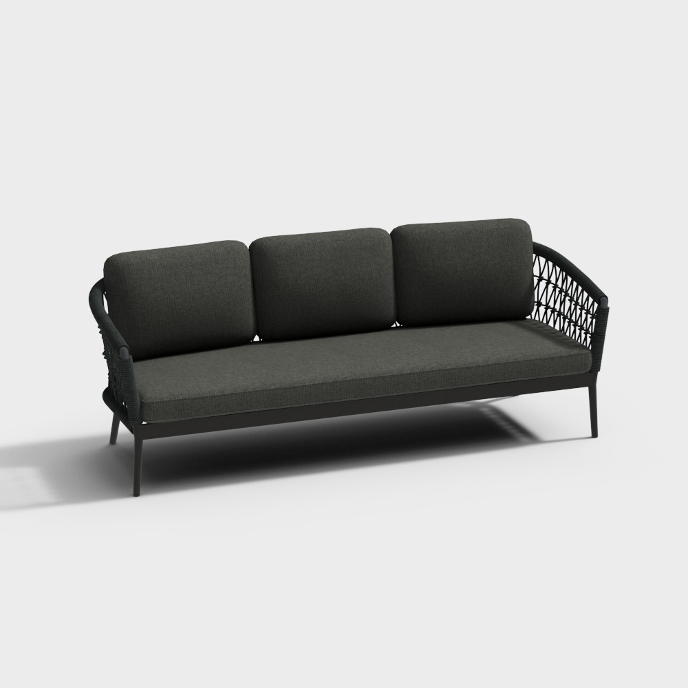 Yadi-Muse Series-Three-Seater Sofa-A369E-4