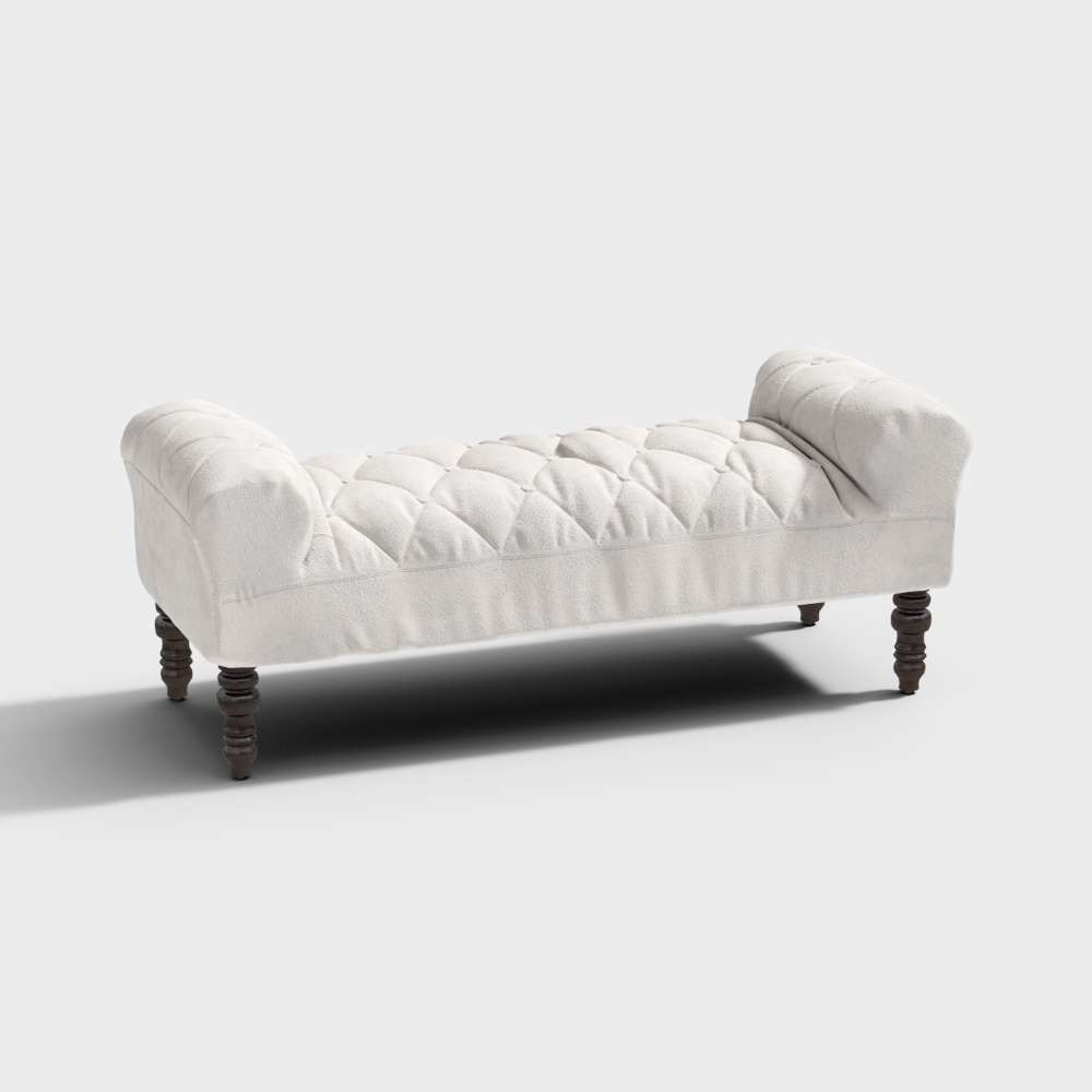 Cuối giường phân + trắng