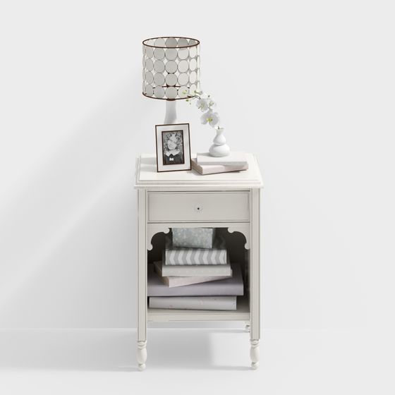 Elegant Low-Polygon Nightstand 3D model