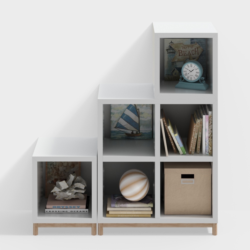 ตู้หนังสือ+สีขาว