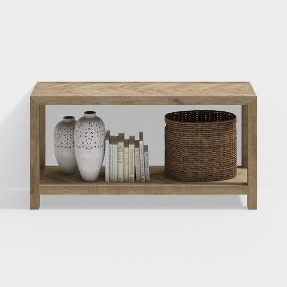 Herringbone Console Table 3D model