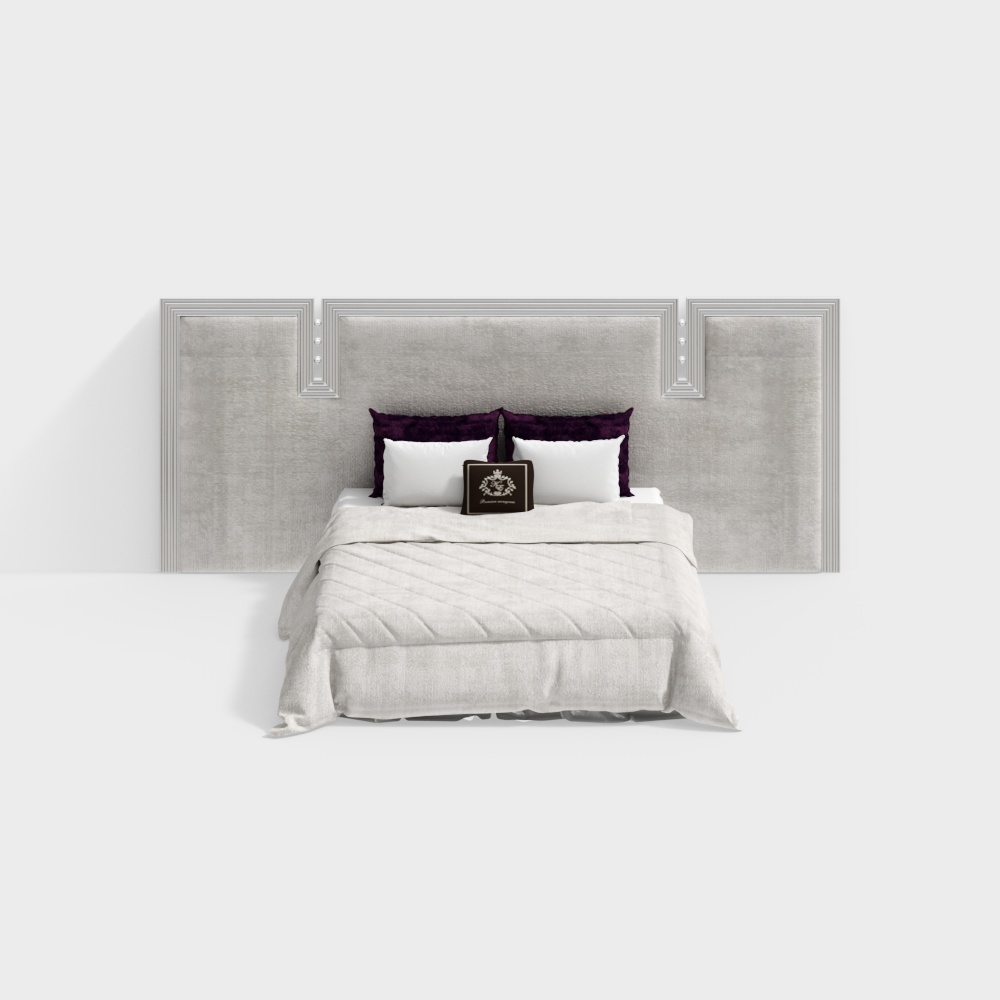 Elegant Harmony 3D model Headboard for Modern Bedrooms