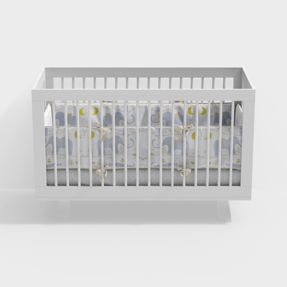 The baby bed+white