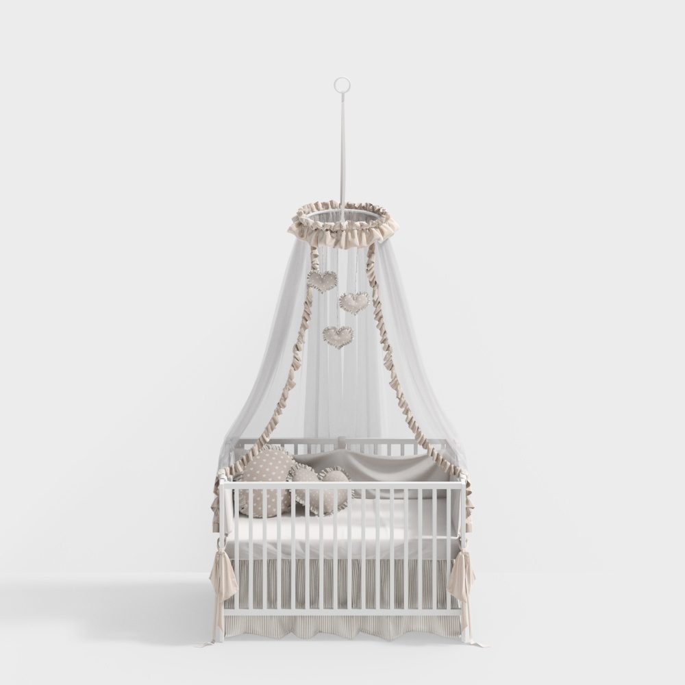 Cozy Little Bed 3D model for Dreamy Interiors