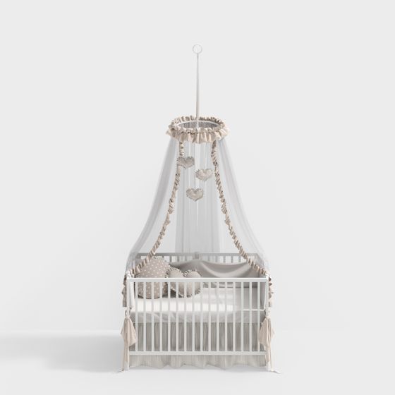 Cozy Little Bed 3D model for Dreamy Interiors